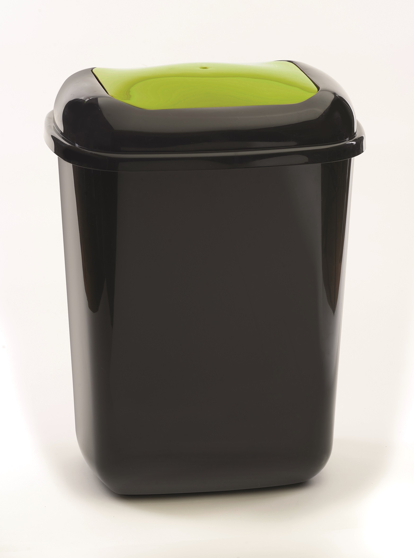 306JZC140 - 45 Litre Plastic Bin With Green Push Lid