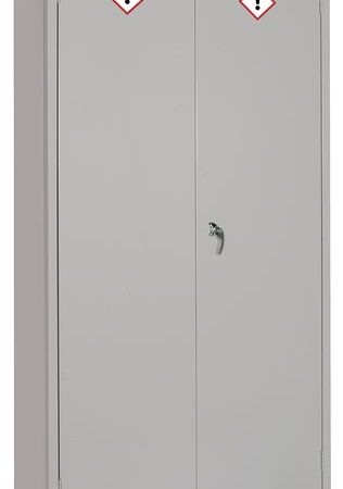 COS10 - COSHH Cabinet - 1830 x 915 x 457mm (HxWxD) 3 doors, 2 shelves , Sump capacity 15L