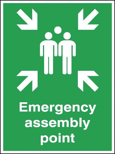 FR02933G - 400x300mm Emergency assembly point Outdoor Sign