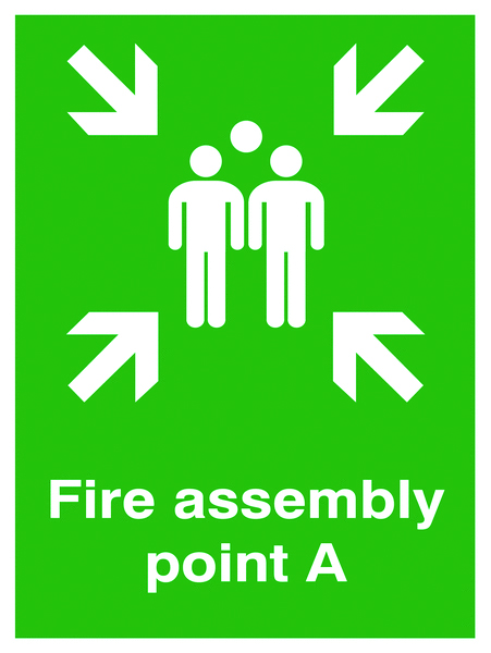 FR05633AB - 400x300mm Fire Assembly Point A - Post Mounted Aluminium