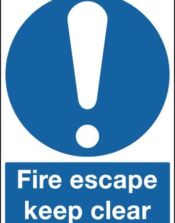 FR07149R - 420x297mm Fire Escape Keep Clear - Rigid