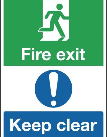 FX05150R - 297x210mm Fire Exit Keep Clear - Rigid