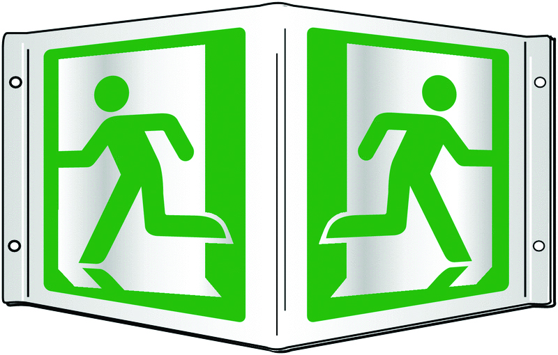 FX06816AE - 200x400mm Running man symbol Projecting 3D Sign