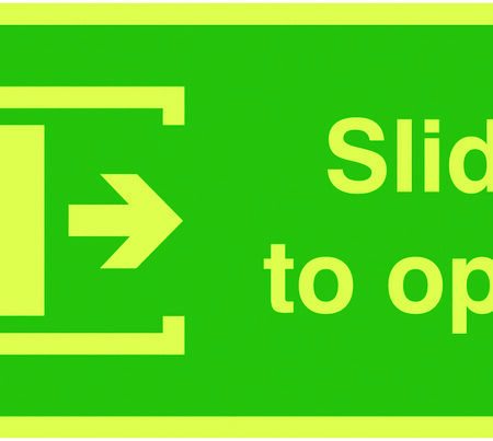 FX07103L - 100x200mm Slide To Open Right - Nite Glo Self Adhesive
