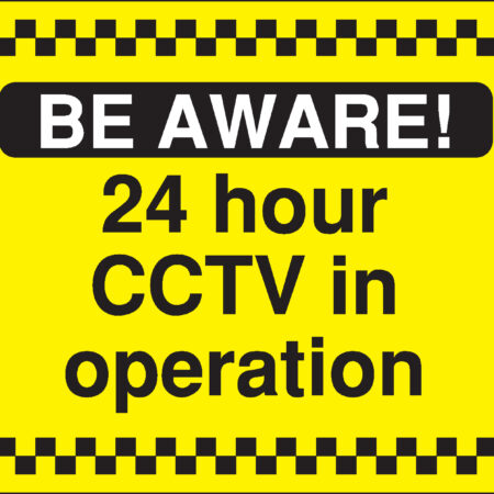 GS052AMRP - 450x600mm Be Aware 24 hour CCTV in operation - Rigid