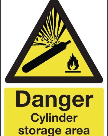 HA02349R - 420x297mm Danger Cylinder Storage Area - Rigid