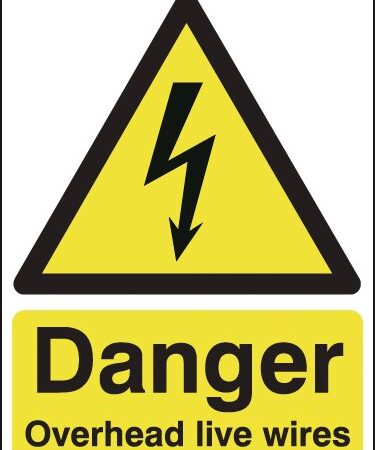 HA15449R - 420x297mm Danger Overhead Live Wires - Rigid