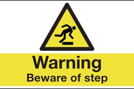 HA21429T - 300 x 500mm Warning Beware of step Anti-Slip Floor Sign