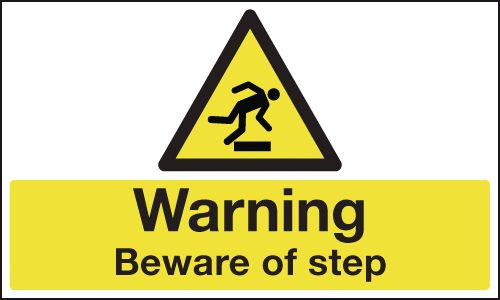 HA21429T - 300 x 500mm Warning Beware of step Anti-Slip Floor Sign