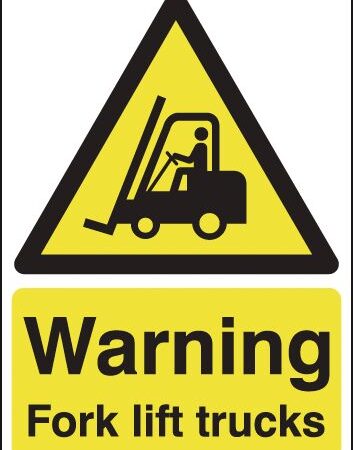 HA23849R - 420x297mm Warning Forklift Trucks - Rigid