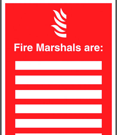 INS3A - 327x240mm Fire Marshals Are Insert Sign