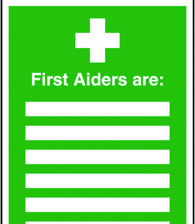 INS6A - 327x240mm First Aiders Are Insert Sign
