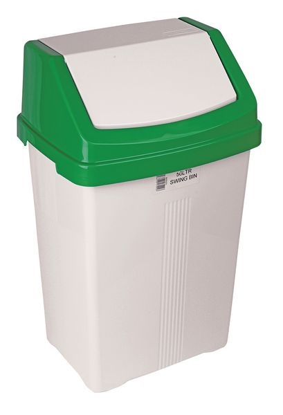 JAN229G - 50 Litre Colour Coded Swing Bin - Green