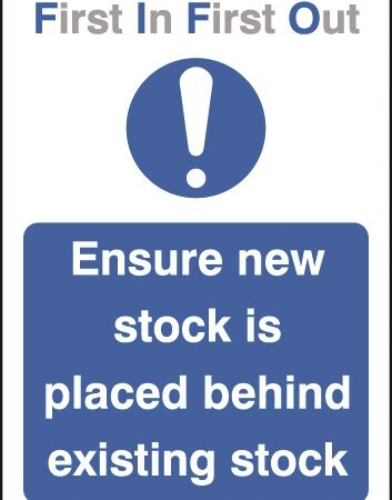 JOD21A3 RP - A3 First In First Out Ensure New Stock Is Placed Behind Existing Stock - Rigid