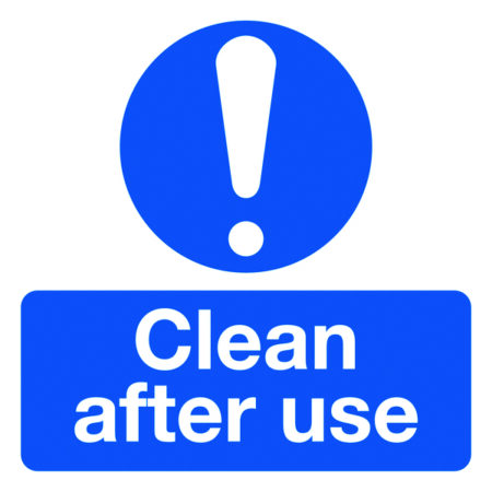 LPKL21/S - 50x50mm Clean After Use - Pk of 10 Labels