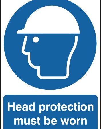 MA01849R - 420x297mm Head Protection Must Be Worn - Rigid