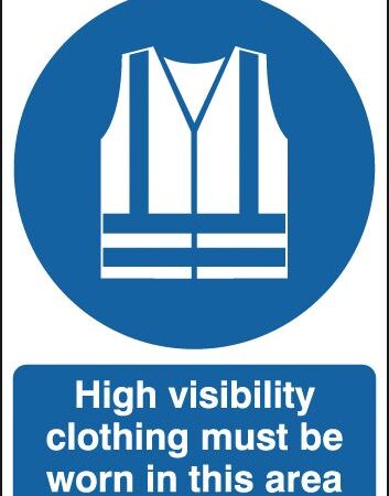 MA02148R - 594x420mm High Visibility Clothing Must Be Worn In This Area - Rigid