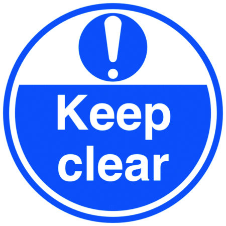 MA02255T - 450mm Keep clear Anti-Slip Floor Sign