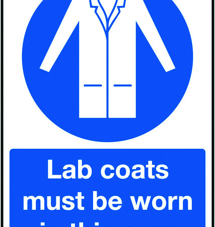 MA03150R - 297x210mm Lab Coats Must Be Worn In this Area - Rigid