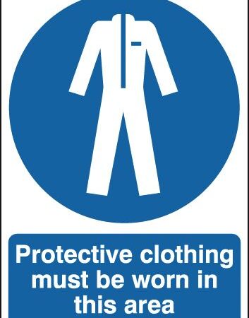 MA04050R - 297x210mm Protective Clothing Must Be Worn In this Area - Rigid