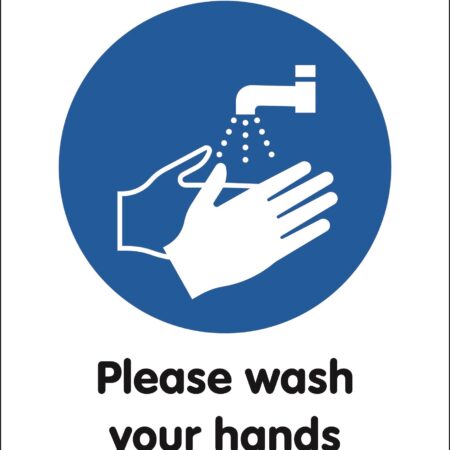 MD199A3RP - A4 Please Wash Your Hands Thoroughly - Rigid
