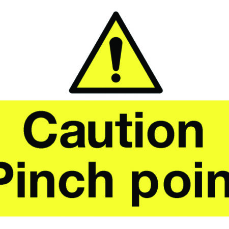 MHL12A - 58x90mm Caution Pinch Point - Pk of 6