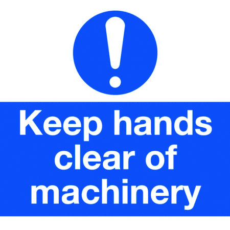 MHL6A - 58x90mm Keep Hands Clear of Machinery - Pk of 6