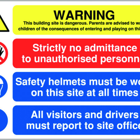 MM087ASRP - 600x800mm Warning this building site is dangerous parents are advised - Rigid