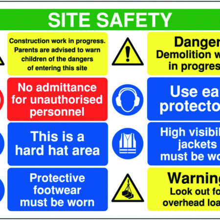MM096ASRP - 600x800mm Site safety construction work in progress - Rigid