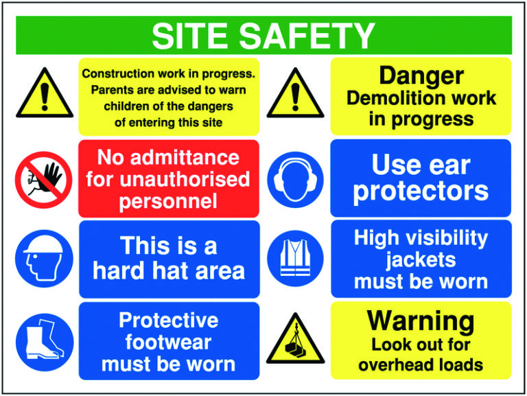 MM096ASRP – 600x800mm Site safety construction work in progress – Rigid ...