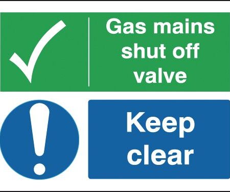 MS04509R - 150x200mm Gas Mains Shut Off Valve Keep Clear