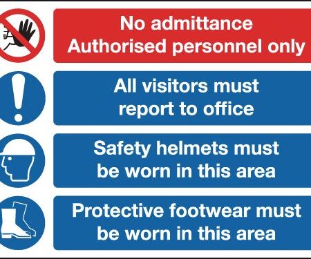 MS05241ACR - 600x800mm No Admittance Authorised Site Safety Board