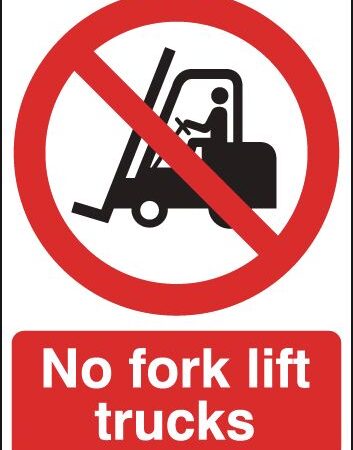 PH03450R - 297x210mm No Forklift Trucks - Rigid