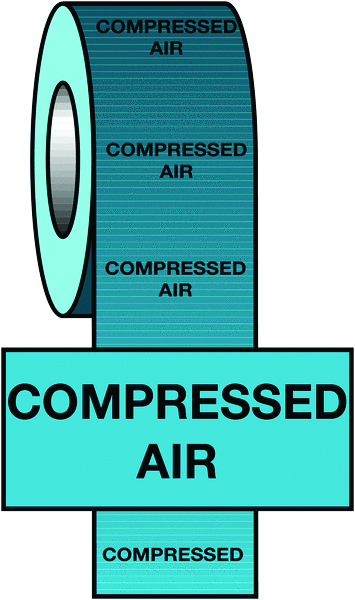 PIT44 - 150mmx33m Compressed Air BS Pipeline Marking & Identification Tape