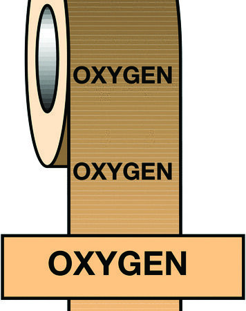 PIT55 - 50mmx33m Oxygen BS Pipeline Marking & Identification Tape