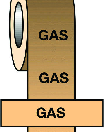 PIT59 - 50mmx33m Gas BS Pipeline Marking & Identification Tape