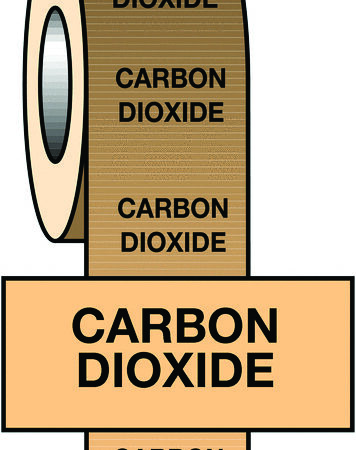 PIT65 - 50mmx33m Carbon Dioxide BS Pipeline Marking & Identification Tape
