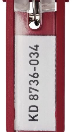 SEC737RED - Pack of 6 Key Clips - Red