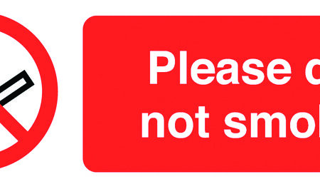 SLK14 - 50x150mm Please Do Not Smoke - Pk of 6