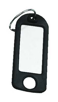 SL-A2-BLACK - Key Tags with Hanging Hole Pk of 25 - Black