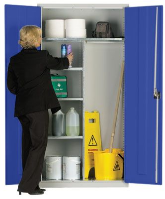 STR0084 Elite Lockers Steel Workplace Storage Cupboard - 1830mm