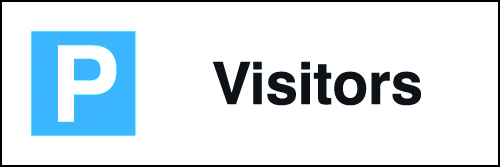 TRAF1201RP - 200x600mm Visitors Parking Sign - Rigid