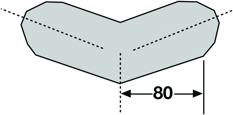 TRAF185 - Foam Edge Protector - Trapeze (External Corners)