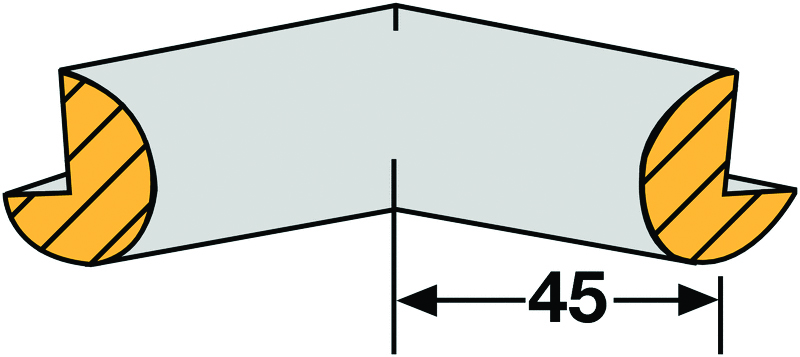 TRAF189 - Foam Edge Protector - Semi-Circular (Internal Corners)