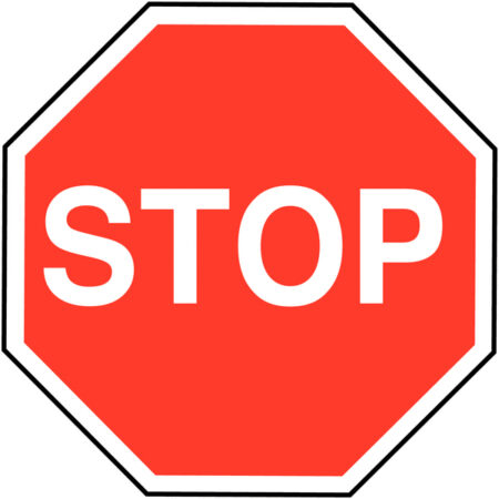 TRF0010KP - 600mm Stop Class 1 Reflective Traffic Sign (Post)