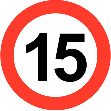 TRF0030JP - 600mm 15mph Class 1 Reflective Traffic Sign (Post)