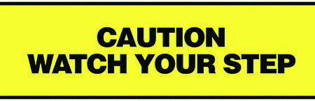 TWP51 - Warning Tape- 76mm x 16.5m - Caution Watch Your Step