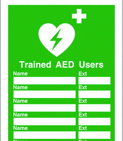 UPDATESIGN41 - 327x240mm AED Insert Sign