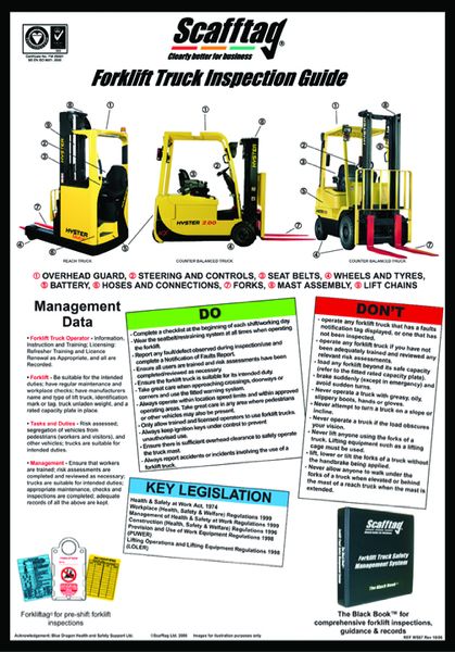 WC210 - Scafftag Forklift Truck Inspection Guide Wallchart