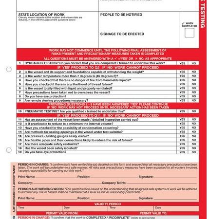 WP06 - Pressure Testing - Permits to Work